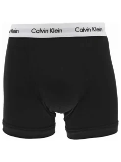 Lot de 3 Boxers classiques en coton multicolore unis coupe fermée