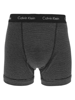Lot de 3 Boxers classiques en coton multicolore unis coupe fermée