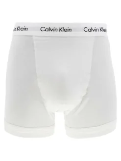 Lot de 3 Boxers classiques en coton multicolore unis coupe fermée