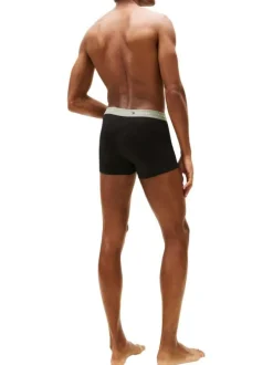 Lot de 3 boxers classiques en coton noirs avec taille élastiquée