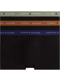 Lot de 3 boxers classiques en coton noirs avec taille élastiquée