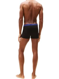 Lot de 3 boxers classiques en coton noirs avec taille élastiquée
