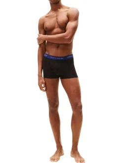Lot de 3 boxers classiques en coton noirs avec taille élastiquée