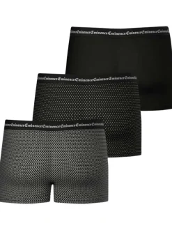 Lot de 3 boxers classiques en coton noirs imprimés à taille élastiquée