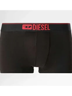 Lot de 3 boxers classiques en coton noirs unis avec le nom de la marque