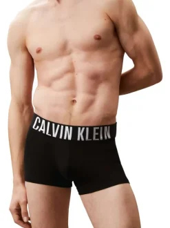 Lot de 3 boxers classiques en coton noirs unis avec le nom de la marque
