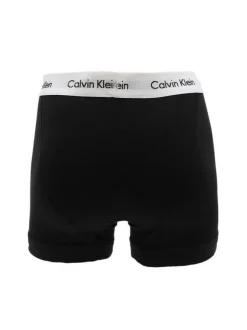 Lot de 3 Boxers classiques en coton noirs unis avec une coupe fermée