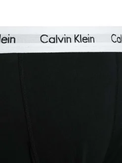 Lot de 3 Boxers classiques en coton noirs unis avec une coupe fermée