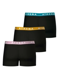 Lot de 3 boxers classiques en coton noirs unis et à coupe fermée