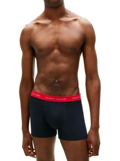 Lot de 3 boxers classiques en coton noirs unis pourvus d'une taille élastiquée