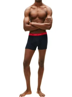Lot de 3 boxers classiques en coton noirs unis pourvus d'une taille élastiquée