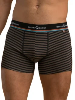 Lot de 2 boxers classiques en coton noir uni avec le nom de la marque