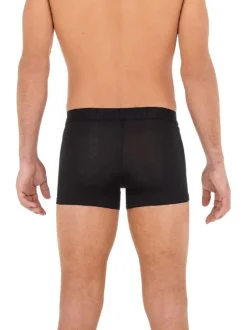 Lot de 3 boxers classiques en coton noir uni avec logos noirs