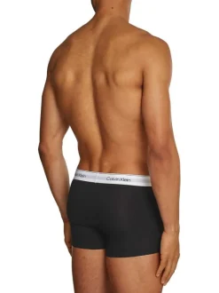 Lot de 3 Boxers classiques en coton noir uni avec une coupe fermée