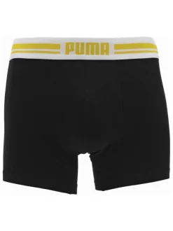 Lot de 2 Boxers classiques en coton noir uni à taille élastiquée