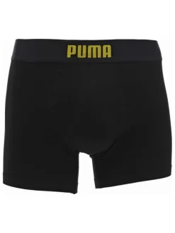 Lot de 2 Boxers classiques en coton noir uni à taille élastiquée