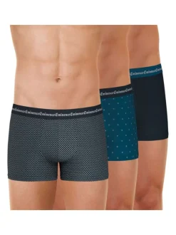 Lot de 3 boxers classiques en coton à pois avec une coupe fermée