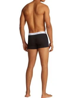 Lot de 3 Boxers classiques en coton régénératif noirs unis identiques