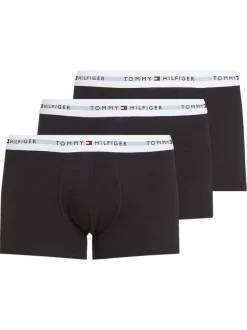 Lot de 3 Boxers classiques en coton régénératif noirs unis identiques