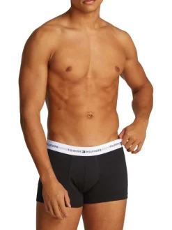Lot de 3 Boxers classiques en coton régénératif noirs unis identiques