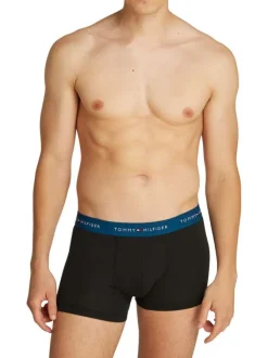 Lot de 3 Boxers classiques en coton régénératif noirs unis à taille élastiquée