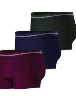 Lot de 3 boxers classiques en coton tricolore avec une coupe fermée