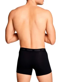 Lot de 3 boxers classiques en coton tricolores chinés avec le nom de la marque