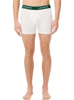 Lot de 3 boxers classiques en coton tricolores chinés avec le nom de la marque