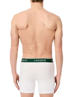 Lot de 3 boxers classiques en coton tricolores chinés avec le nom de la marque