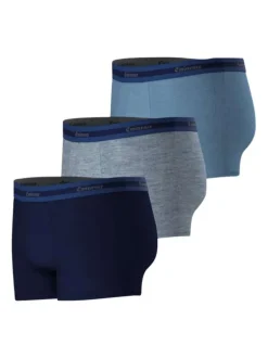 Lot de 3 boxers classiques en coton tricolores à taille élastiquée