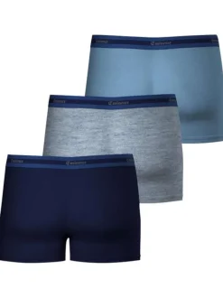Lot de 3 boxers classiques en coton tricolores à taille élastiquée