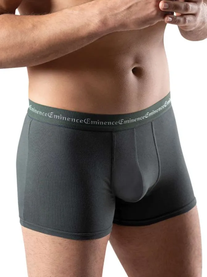 Lot de 3 boxers classiques en coton tricolores unis avec le nom de la marque