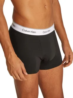 Lot de 3 boxers classiques en coton tricolore unis à ceinture élastiquée