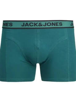 Lot de 3 boxers classiques en coton verts à coupe fermée et à imprimé tropical
