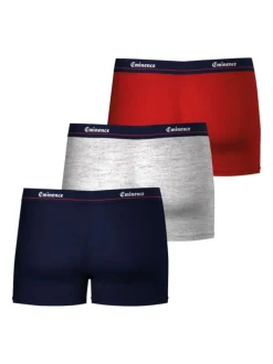 Lot de 3 Boxers classiques multicolores unis avec une coupe fermée