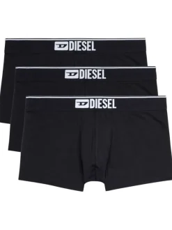 Lot de 3 boxers classiques noirs en coton stretch avec taille élastiquée