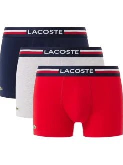 Lot de 3 boxers classiques tricolore en coton chinés à coupe fermée