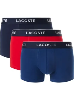 Lot de 3 boxers classiques tricolore en coton unis à coupe fermée