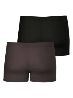Lot de 2 boxers classiques unis en coton avec une coupe fermée