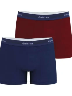 Lot de 2 boxers classiques unis en coton avec une coupe fermée