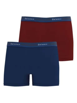 Lot de 2 boxers classiques unis en coton avec une coupe fermée