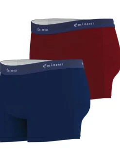 Lot de 2 boxers classiques unis en coton avec une coupe fermée