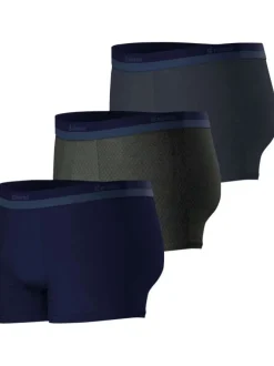 Lot de 3 boxers classiques unis en coton avec une coupe fermée