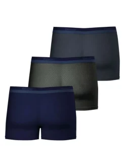 Lot de 3 boxers classiques unis en coton avec une coupe fermée