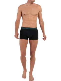 Lot de 3 boxers à coupe classique en coton noir uni avec logo