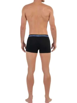 Lot de 3 boxers à coupe classique en coton noir uni avec logo