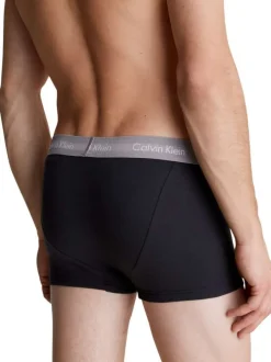 Lot de 3 Boxers court en coton noir uni avec une coupe fermée