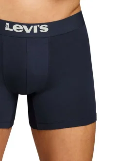 Lot de 3 boxers courts bleus en coton avec ceinture élastiquée