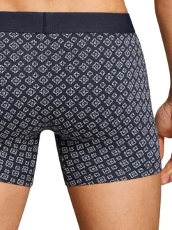 Lot de 3 boxers courts bleus en coton avec ceinture élastiquée