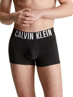 Lot de 3 boxers courts en coton mélangé tricolore unis à taille élastiquée